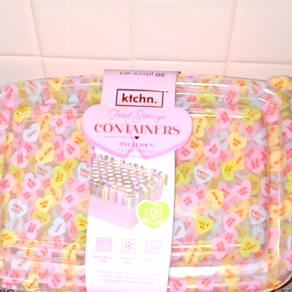 Ktchn Food Storage Valentine's Day Set 🩷❤️💛💚💙🩵💜